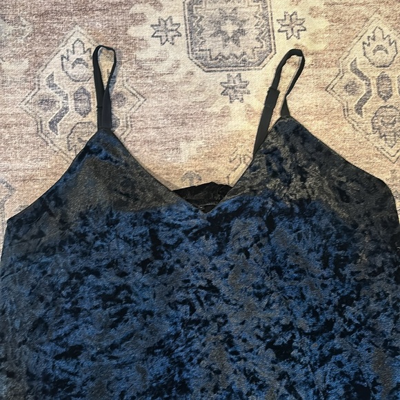 Black Velvet BabyDoll Dress - Picture 2 of 8